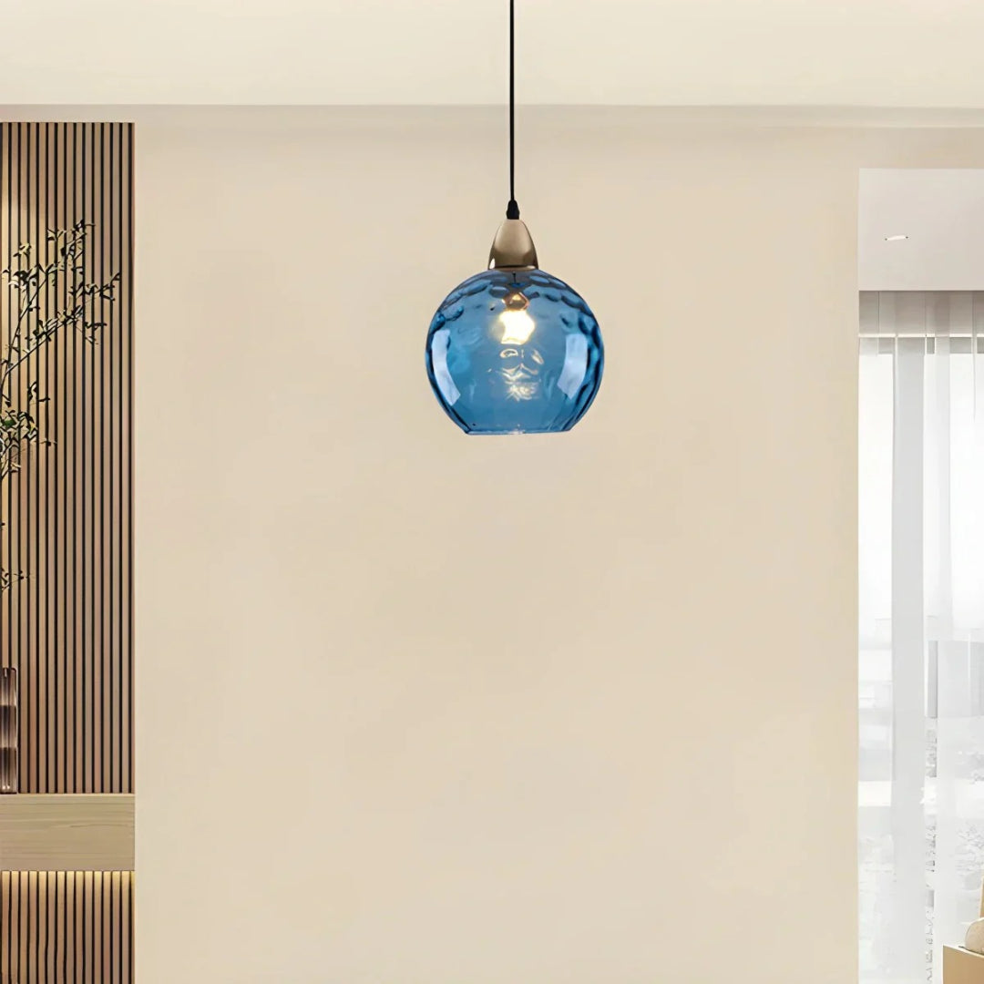 Hedendaagse Getextureerde Glazen Hanglamp