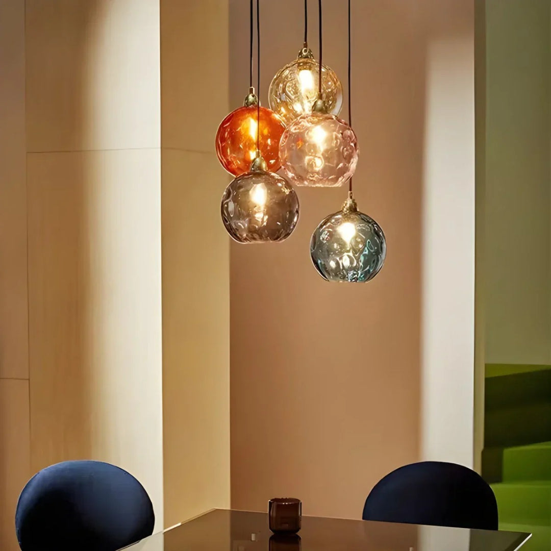 Hedendaagse Getextureerde Glazen Hanglamp