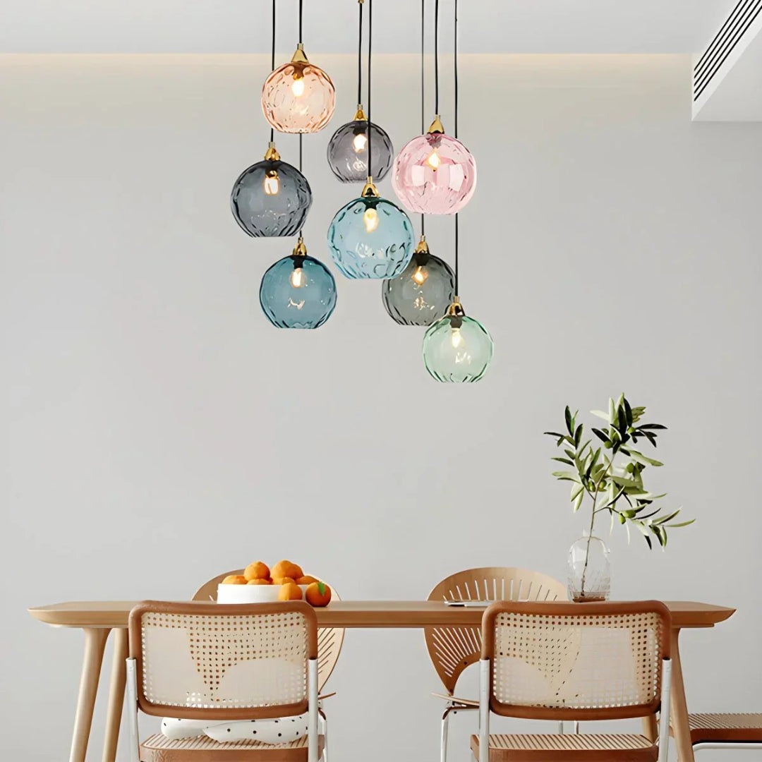Hedendaagse Getextureerde Glazen Hanglamp