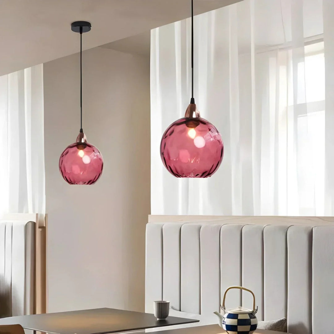 Hedendaagse Getextureerde Glazen Hanglamp