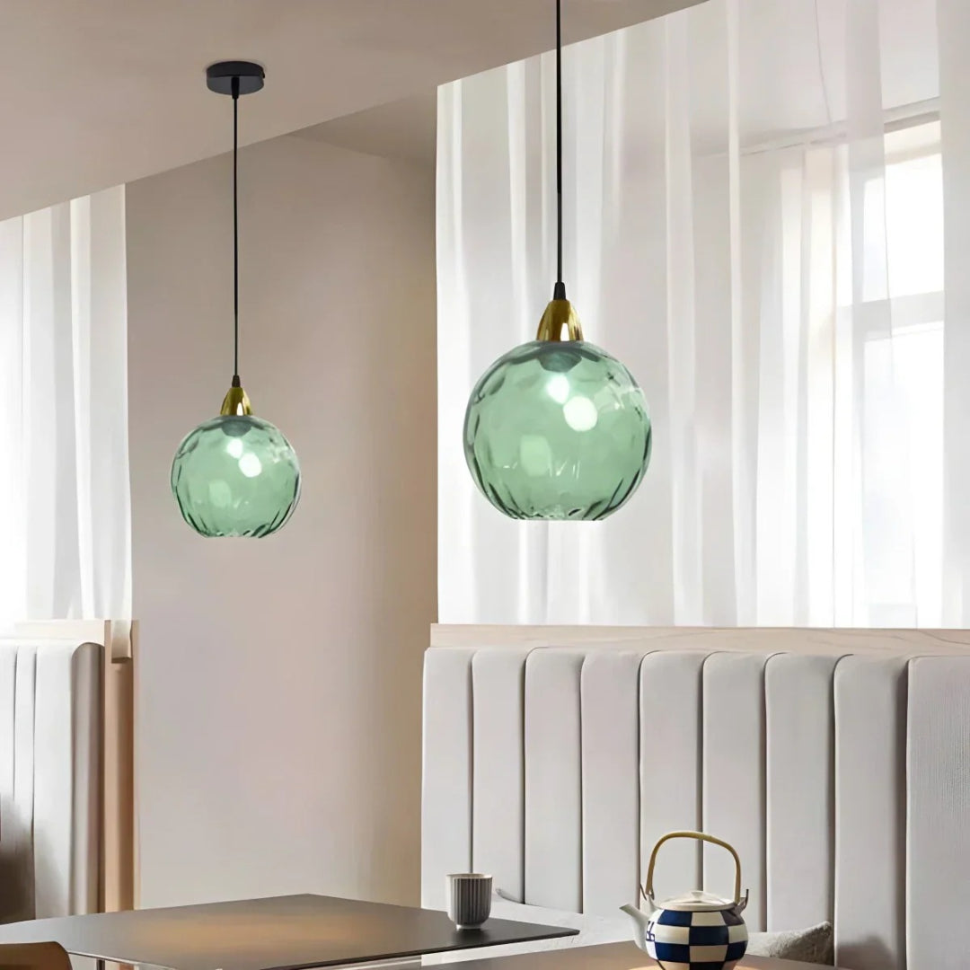 Hedendaagse Getextureerde Glazen Hanglamp