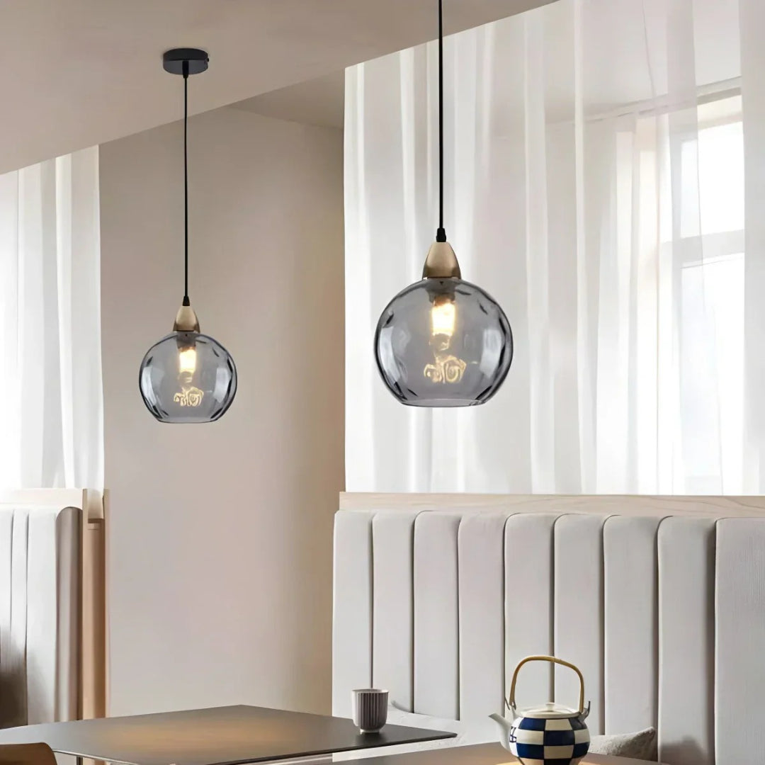 Hedendaagse Getextureerde Glazen Hanglamp