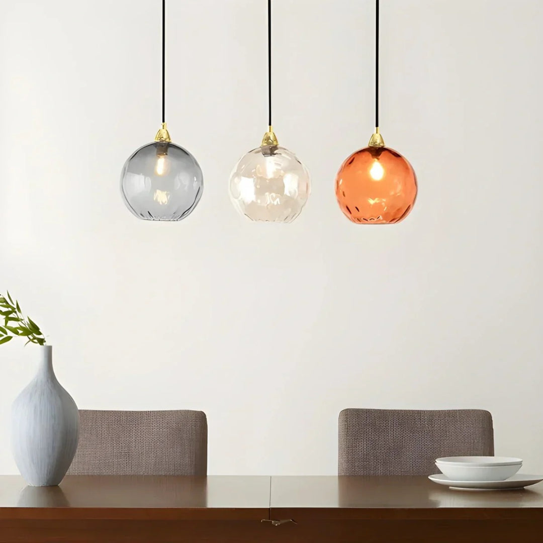 Hedendaagse Getextureerde Glazen Hanglamp