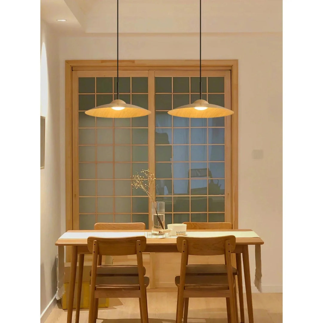 Japandi Houten Hanglamp