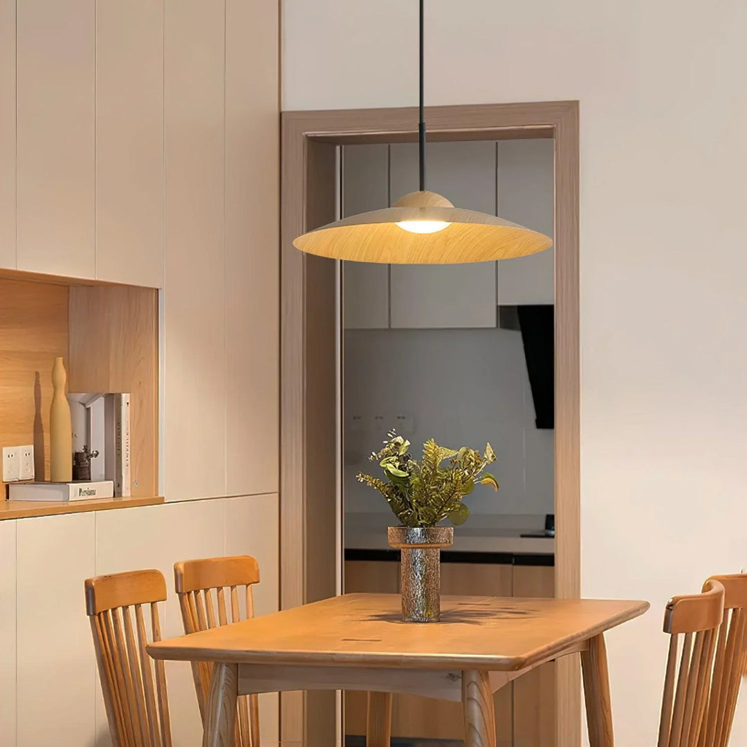 Japandi Houten Hanglamp