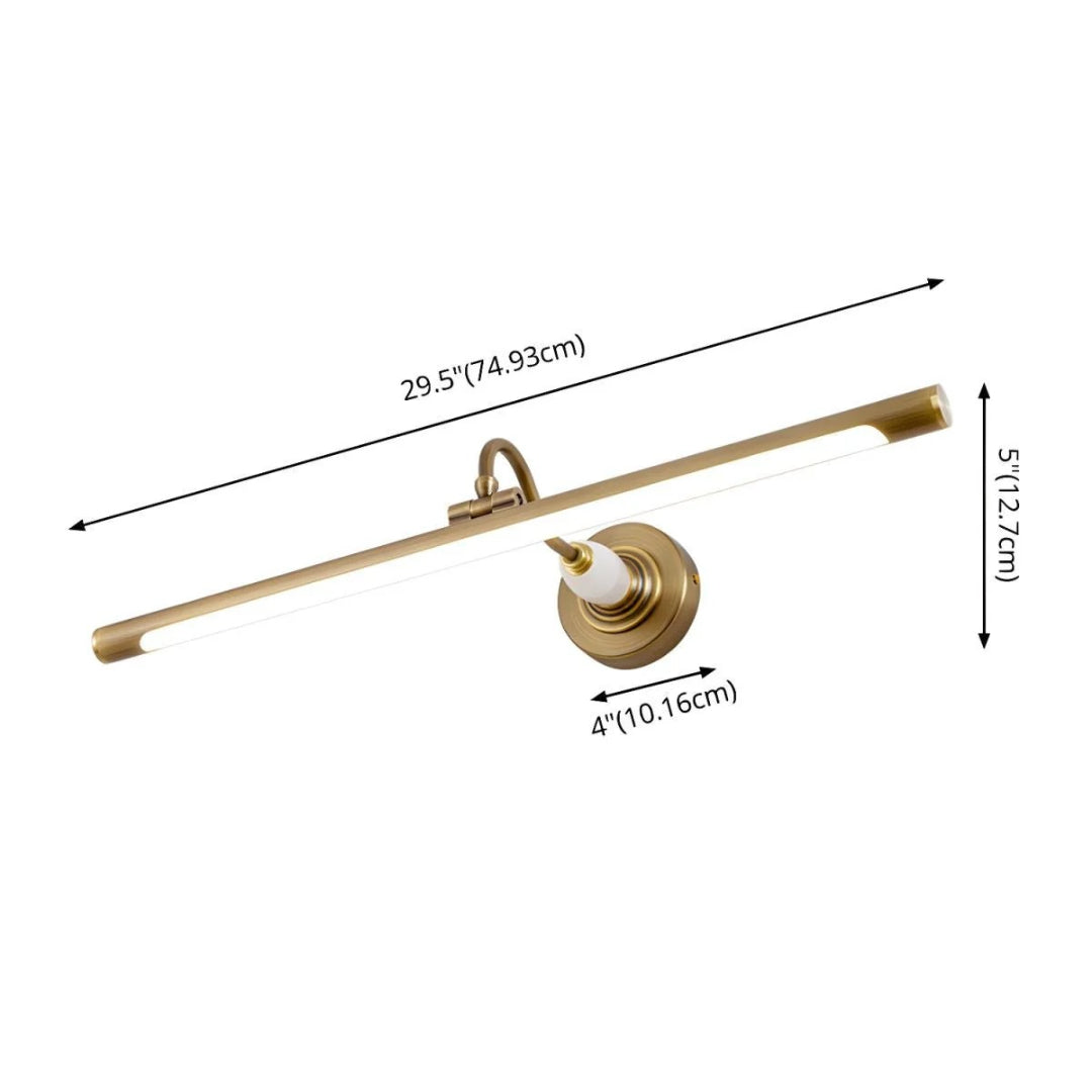 Lineaire Messing Wandlamp