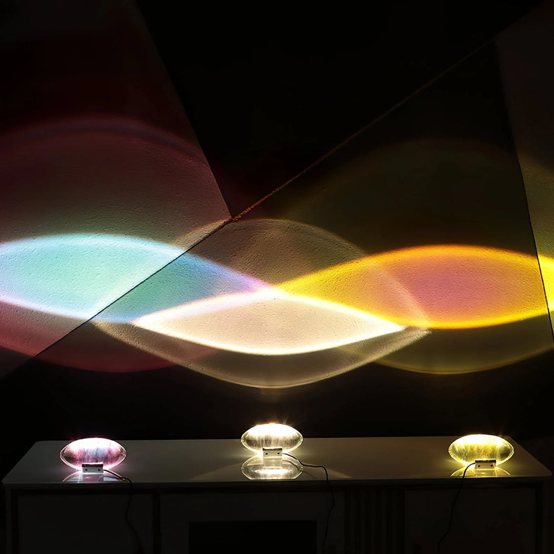 Binnen kristallen LED tafellamp