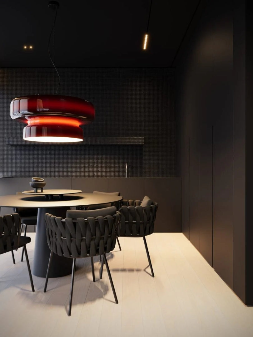 Moderne Amber Glazen Hanglamp