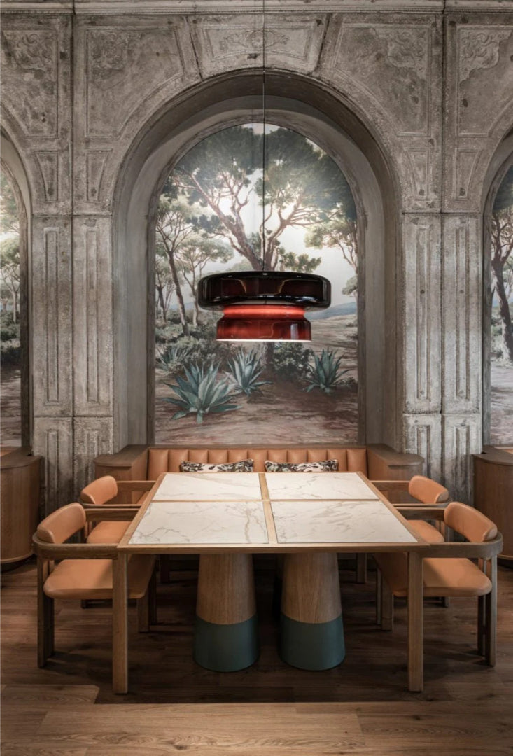 Moderne Amber Glazen Hanglamp