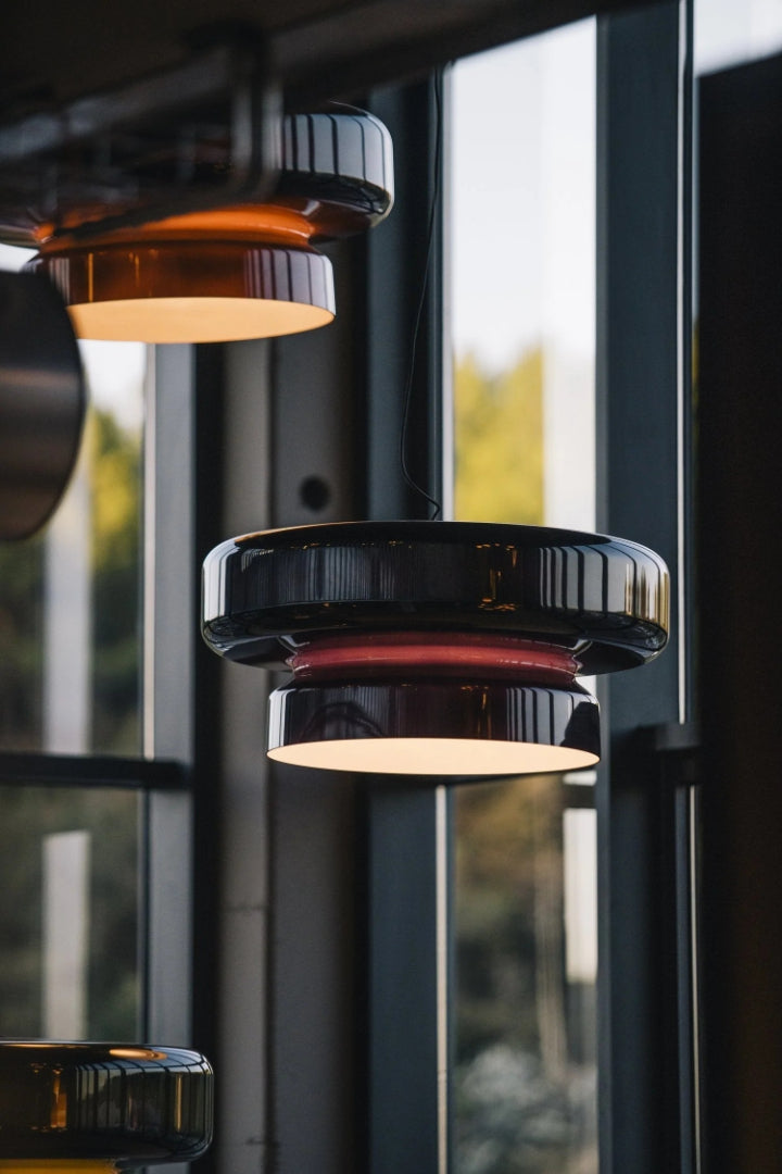 Moderne Amber Glazen Hanglamp