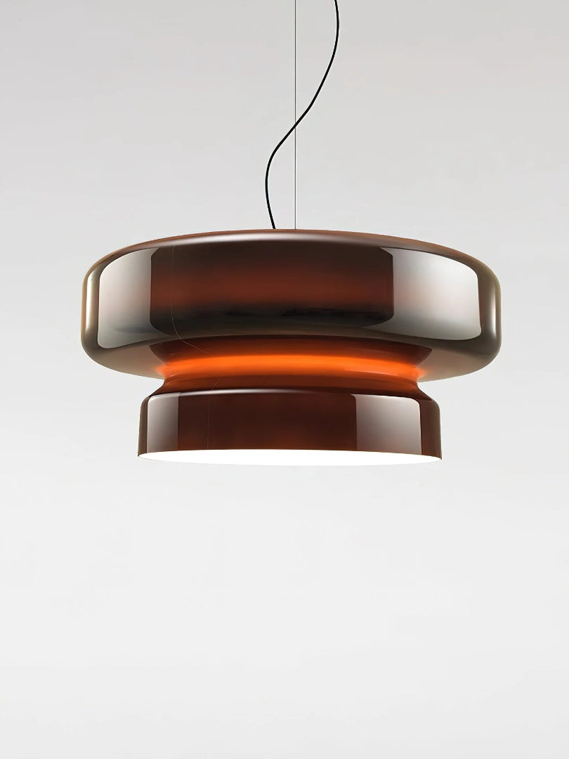 Moderne Amber Glazen Hanglamp