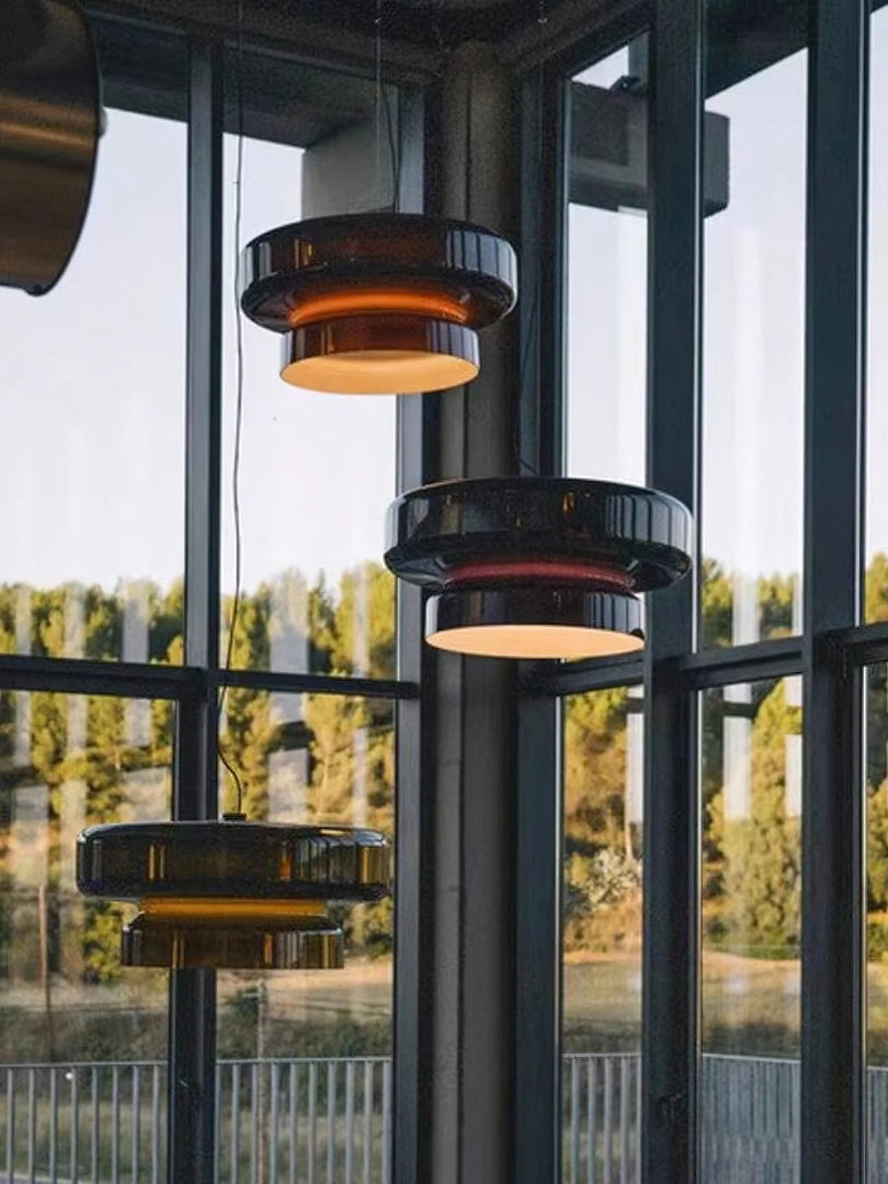 Moderne Amber Glazen Hanglamp