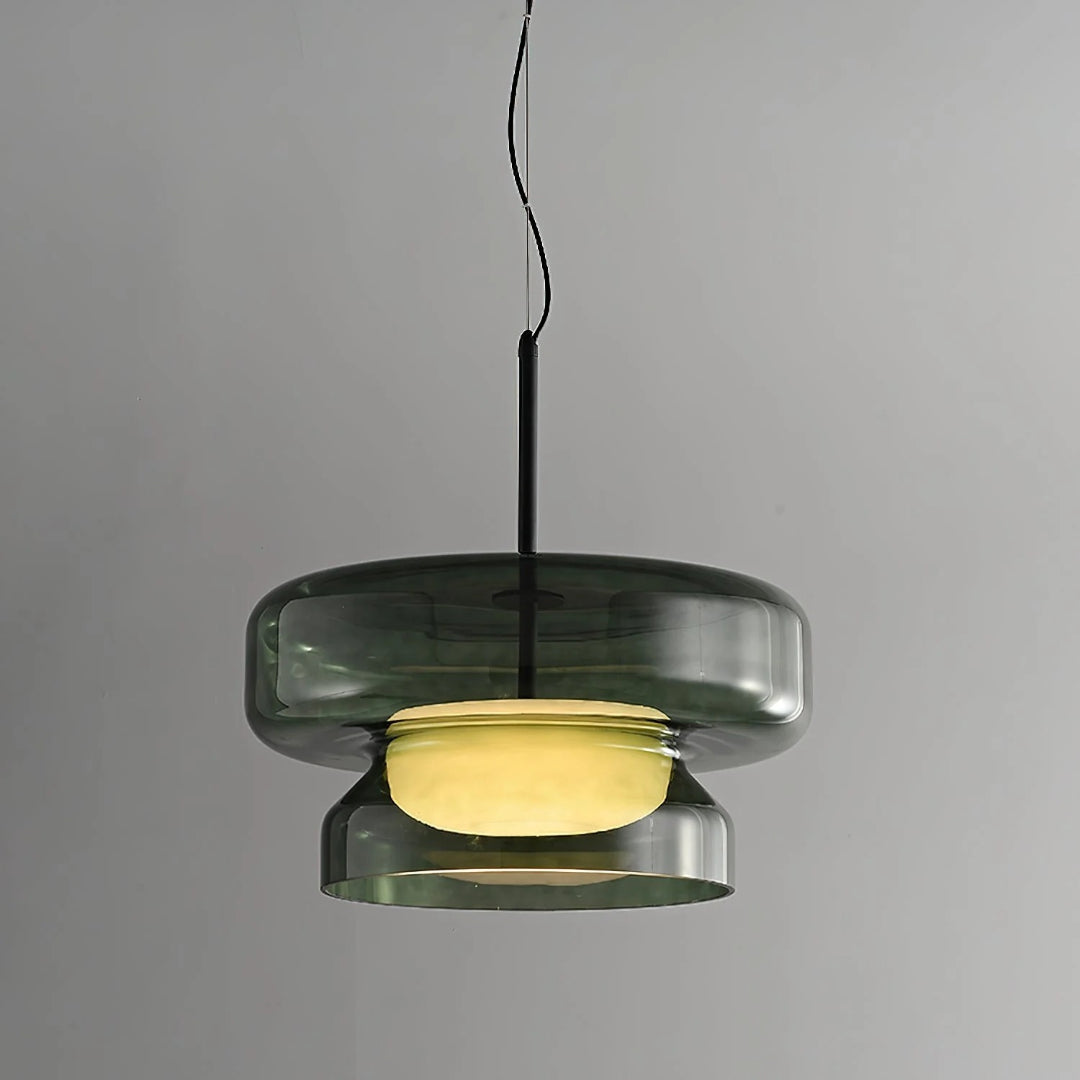Moderne Amber Glazen Hanglamp