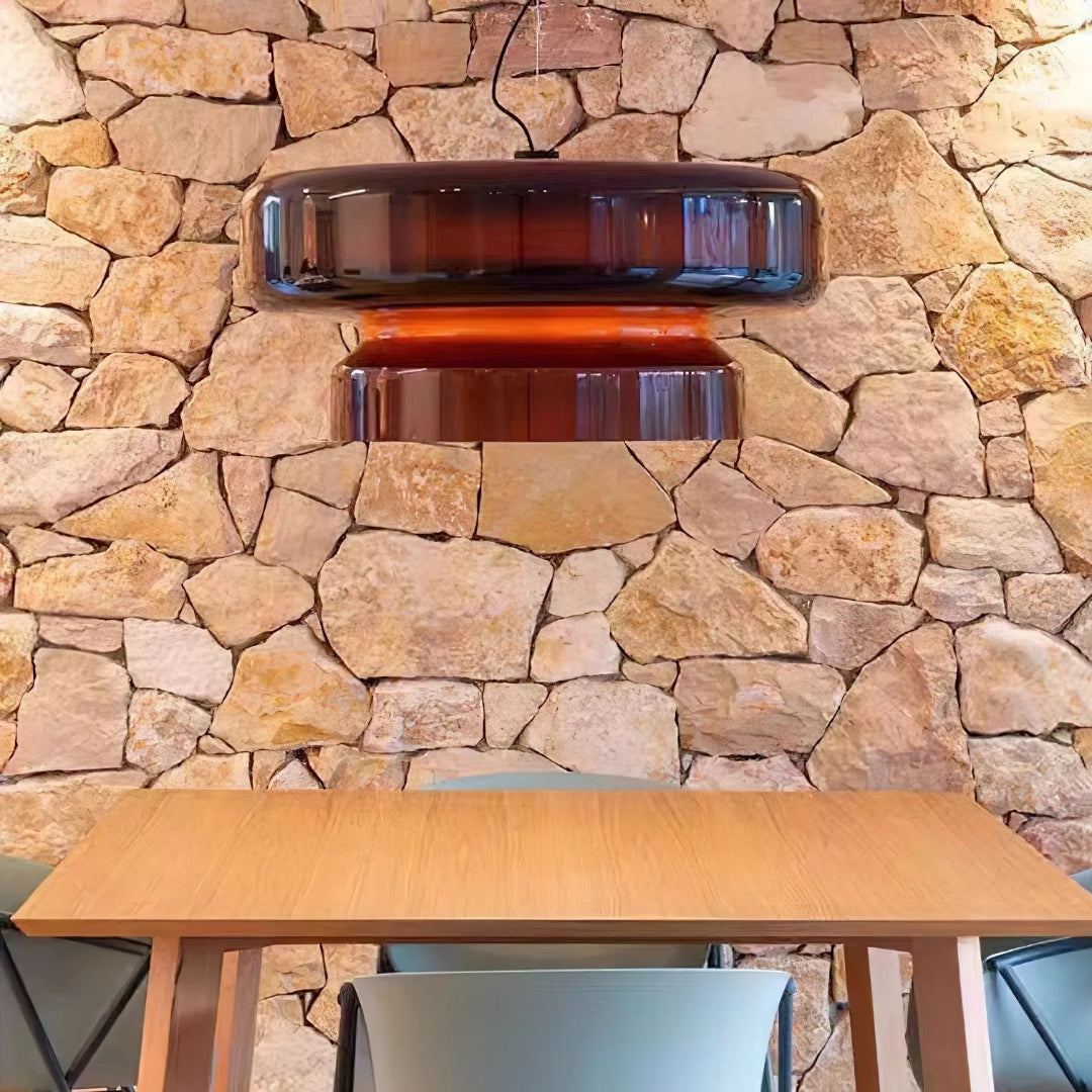 Moderne Amber Glazen Hanglamp