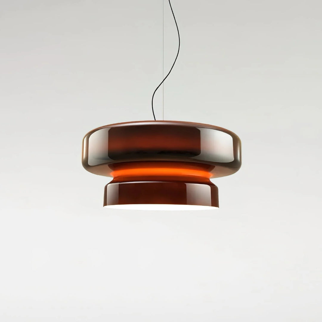 Moderne Amber Glazen Hanglamp