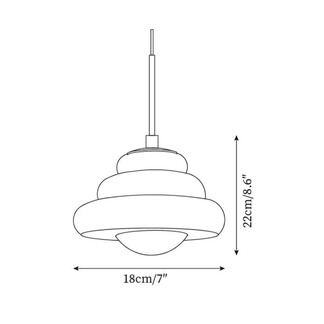 Retro Glazen Hanglamp