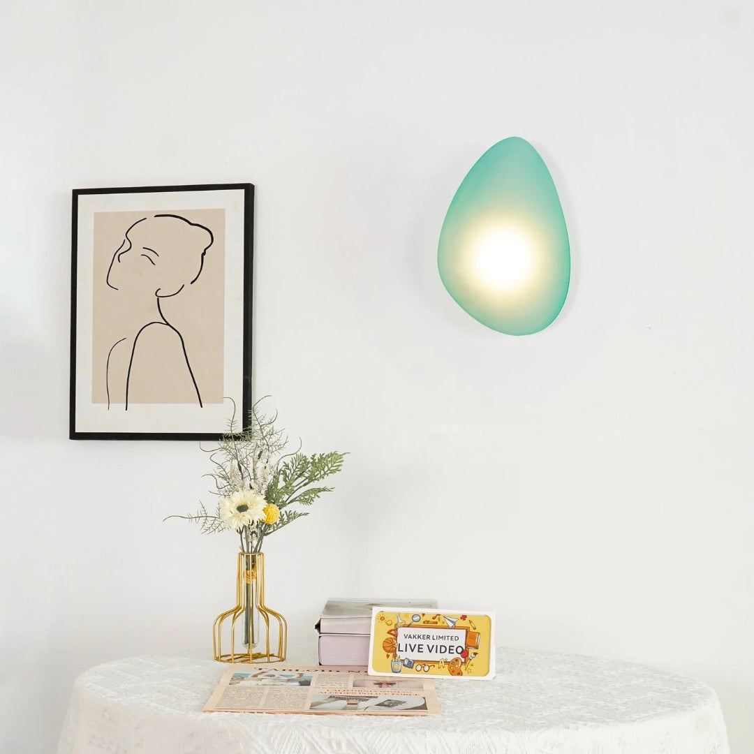 Ovale Glazen Wandlamp
