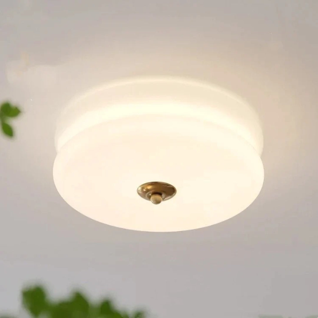 Art deco glazen plafondlamp