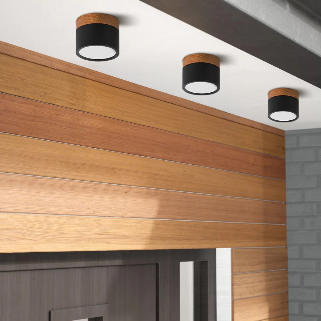 Nordische houten plafondlamp