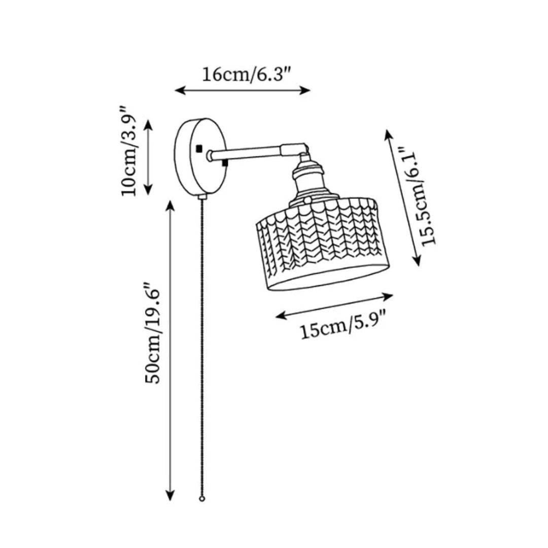 Getextureerde Glazen Wandlamp