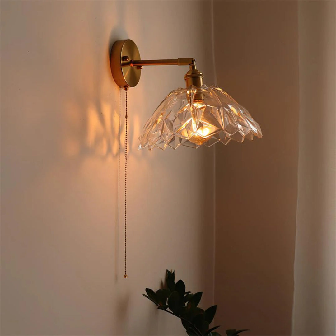 Getextureerde Glazen Wandlamp