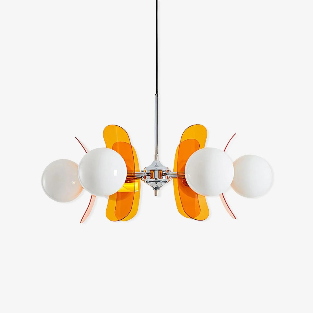 Mid-Century Glazen Hanglamp