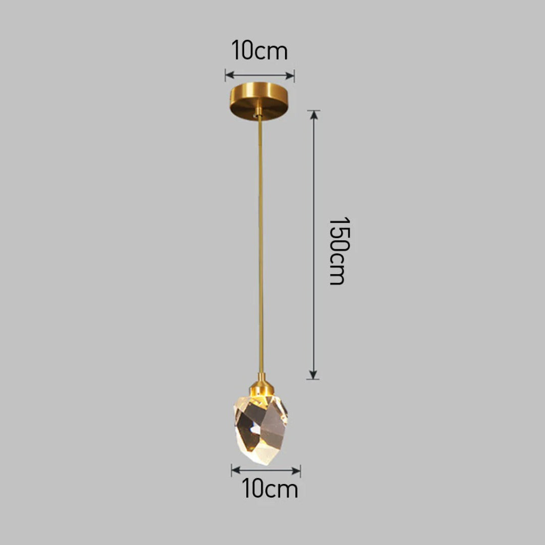Kristallen Messing Hanglamp