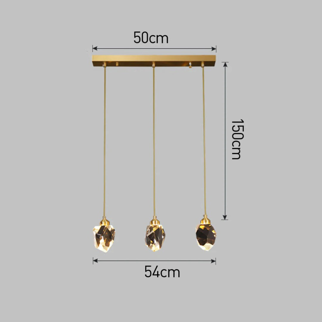 Kristallen Messing Hanglamp