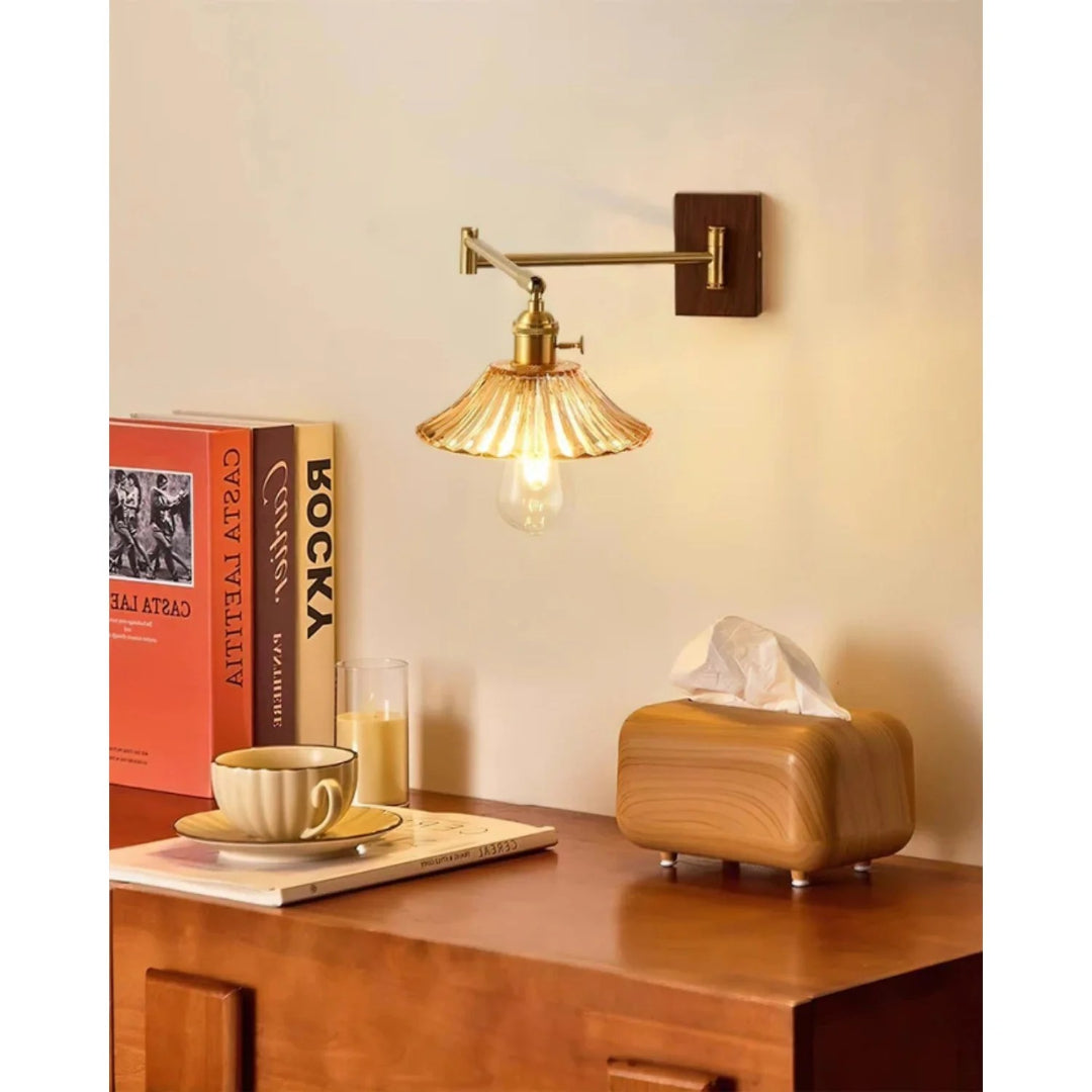 Industriële Glazen Wandlamp