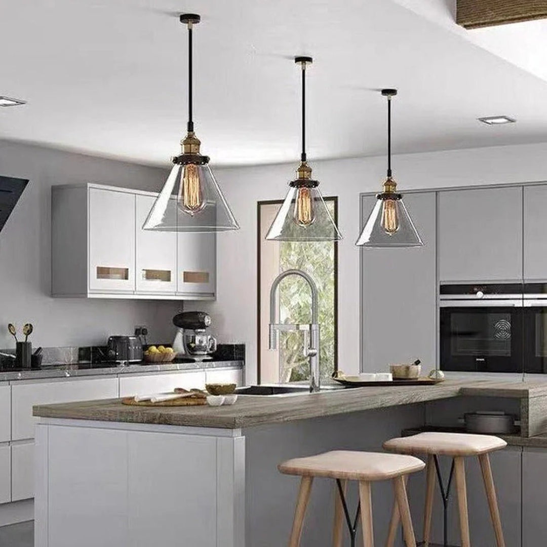 Industriële Glazen Hanglamp