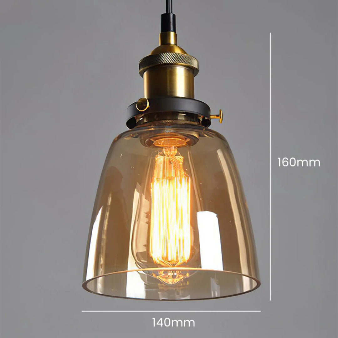 Industriële Glazen Hanglamp