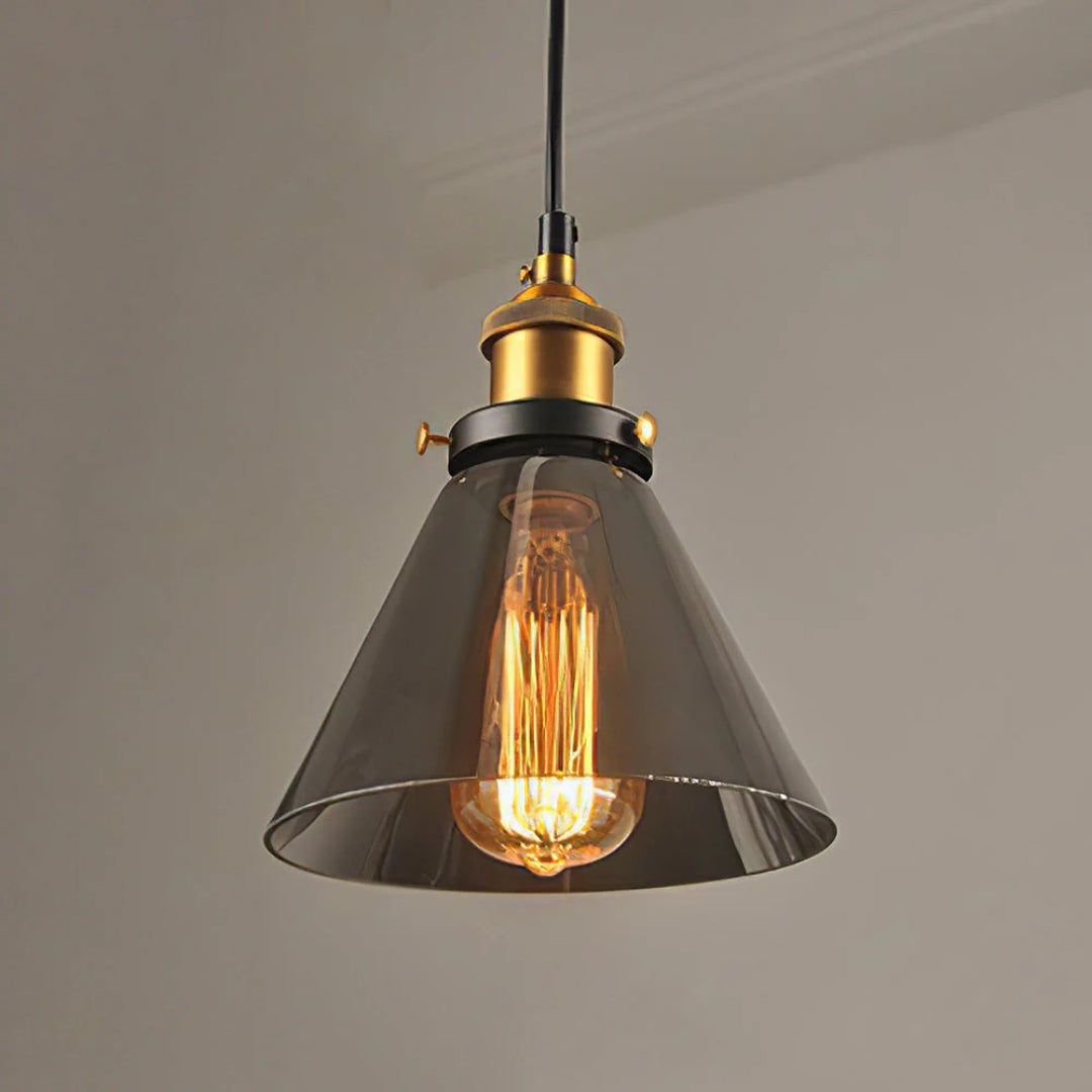 Industriële Glazen Hanglamp