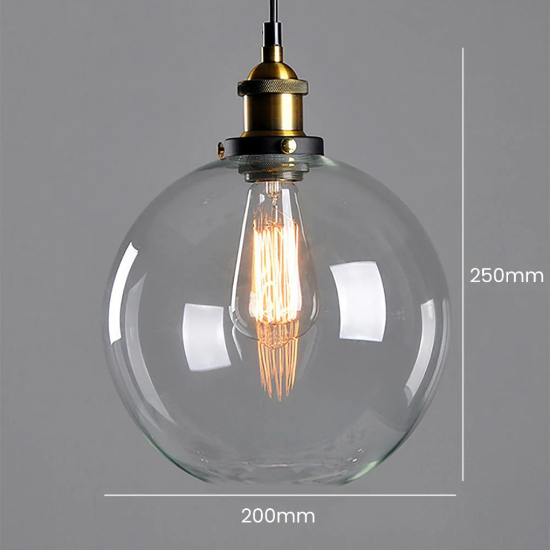 Industriële Glazen Hanglamp