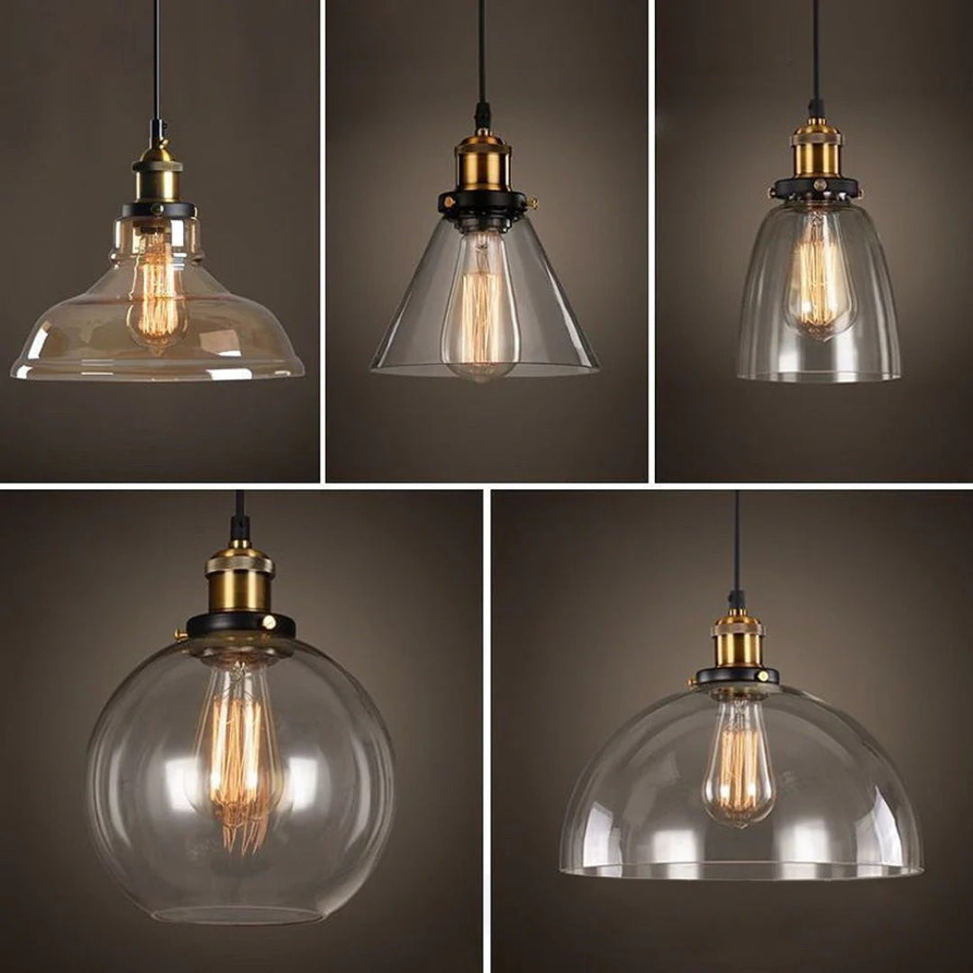 Industriële Glazen Hanglamp