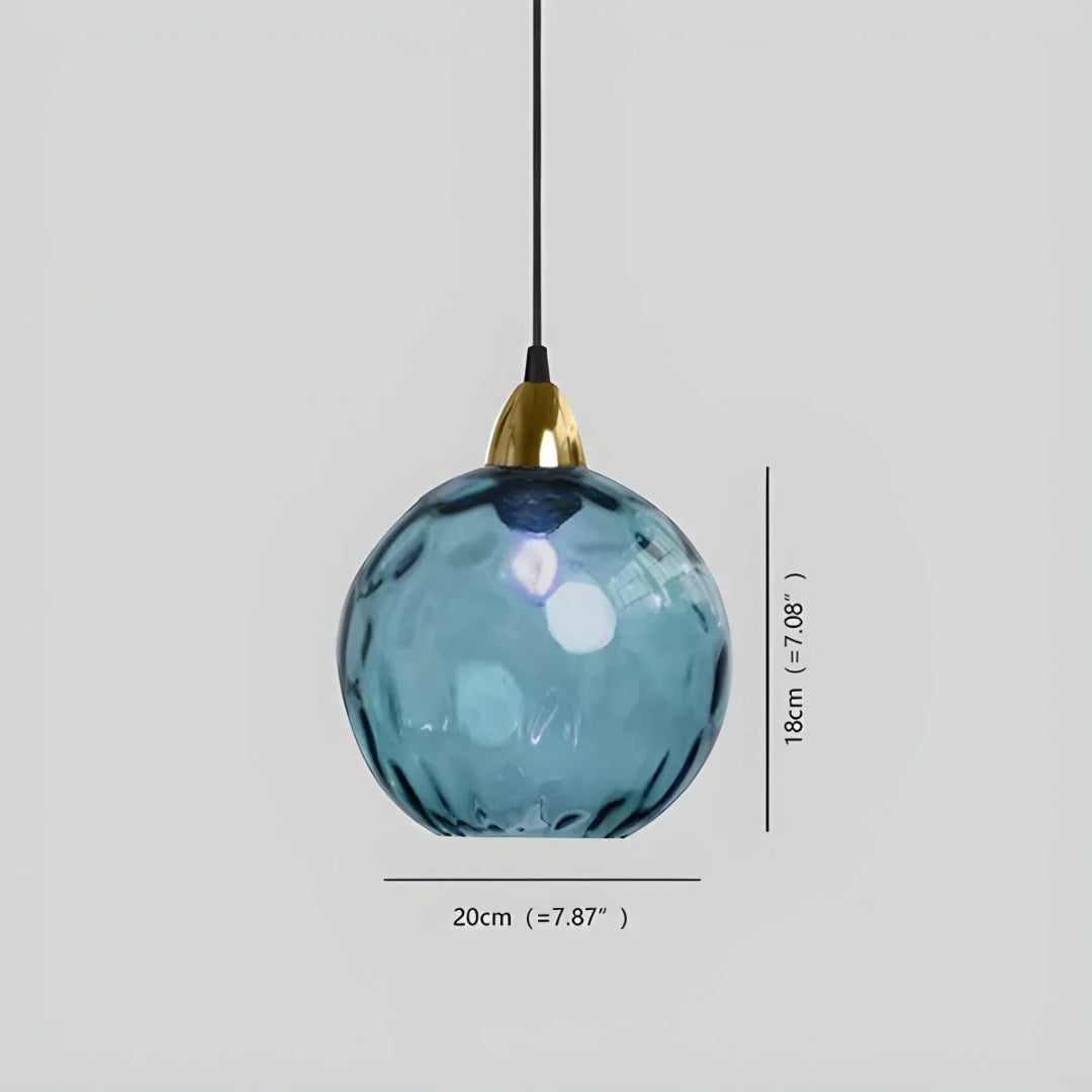 Hedendaagse Getextureerde Glazen Hanglamp