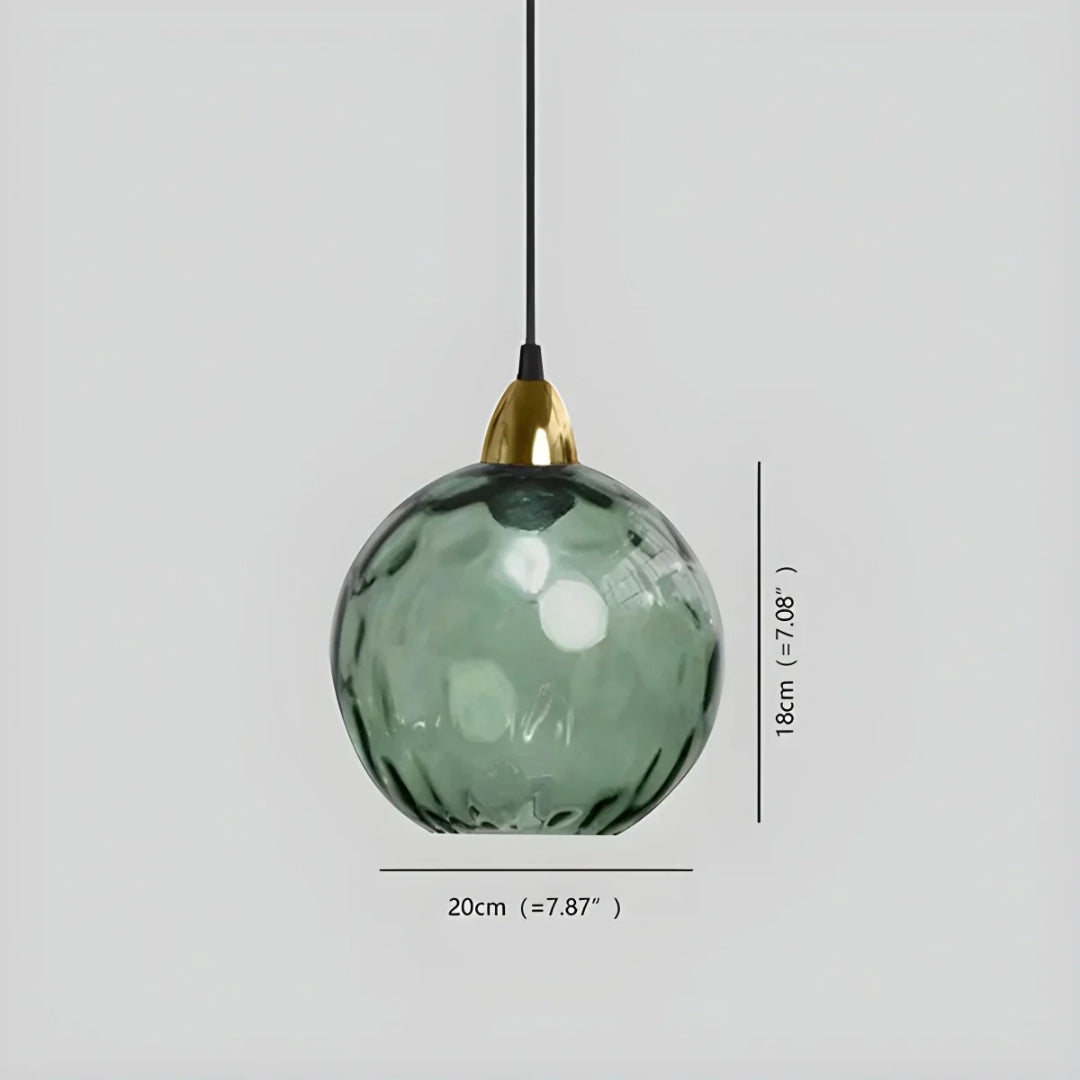 Hedendaagse Getextureerde Glazen Hanglamp