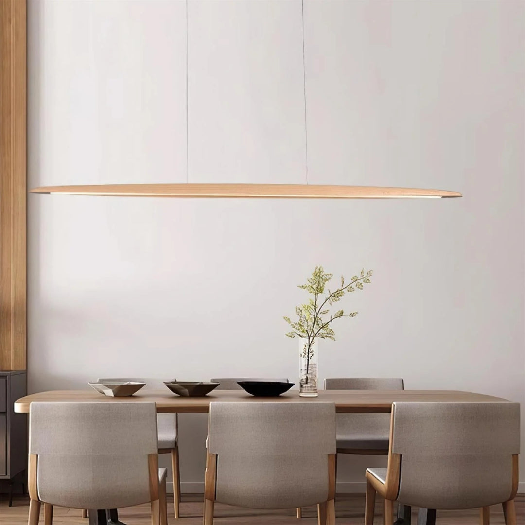 Japandi Houten Lineaire Hanglamp