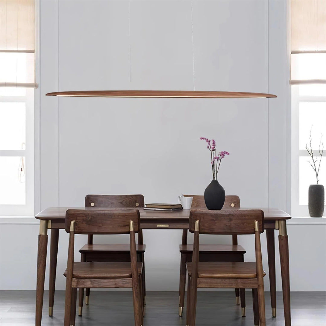 Japandi Houten Lineaire Hanglamp