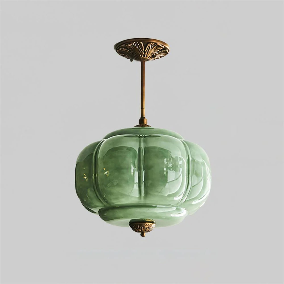 Vintage Geribbelde Glazen Plafondlamp