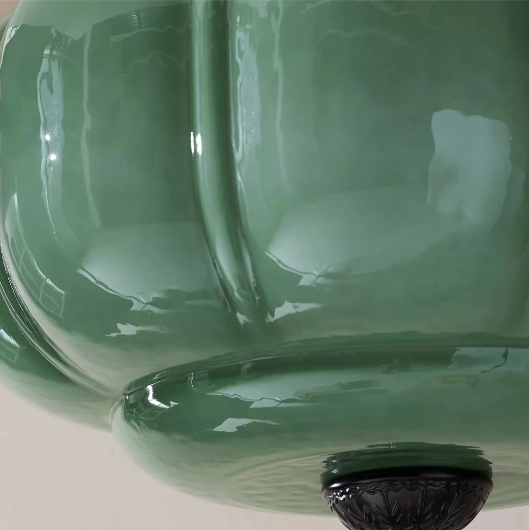 Vintage Geribbelde Glazen Plafondlamp