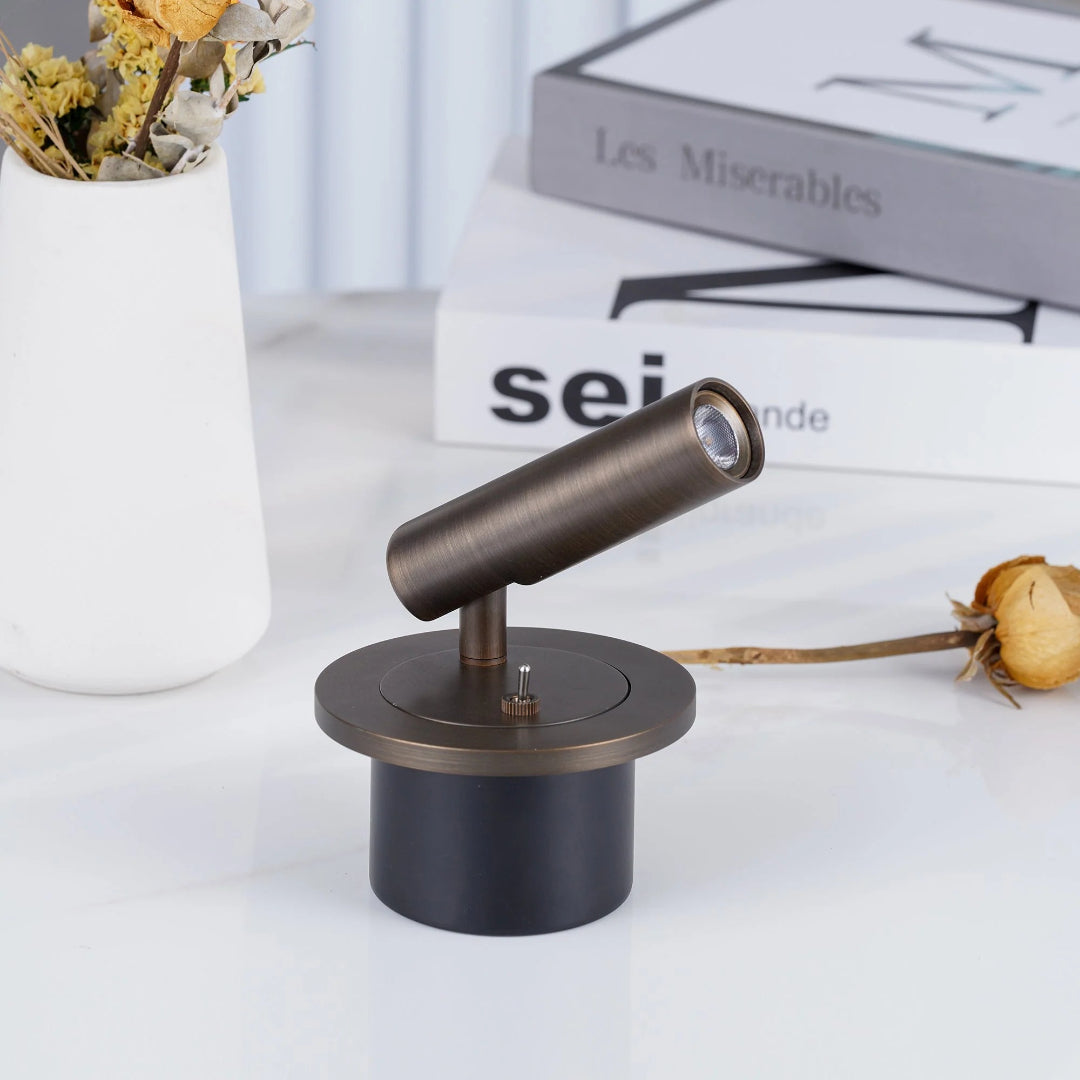 Verstelbare metalen leeslamp