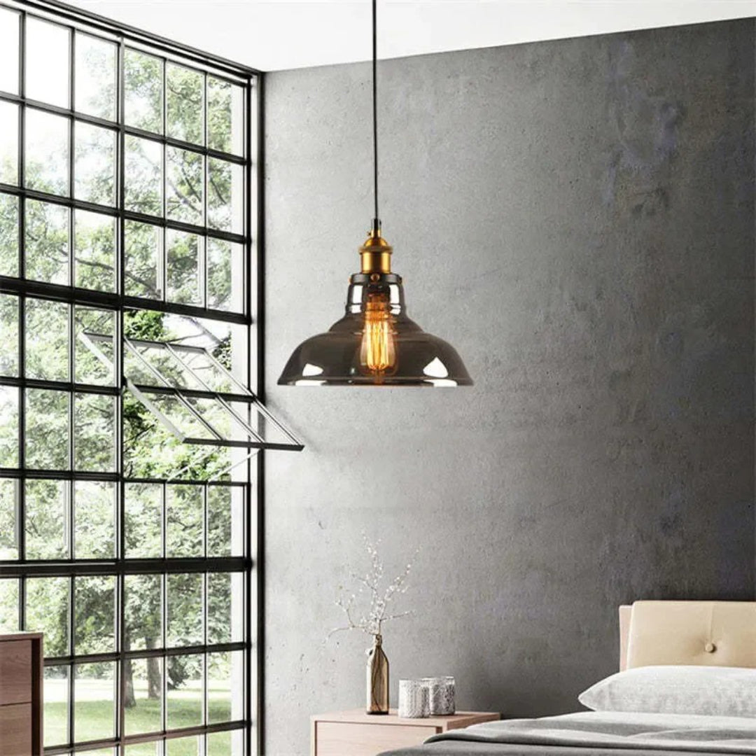 Industriële Glazen Hanglamp
