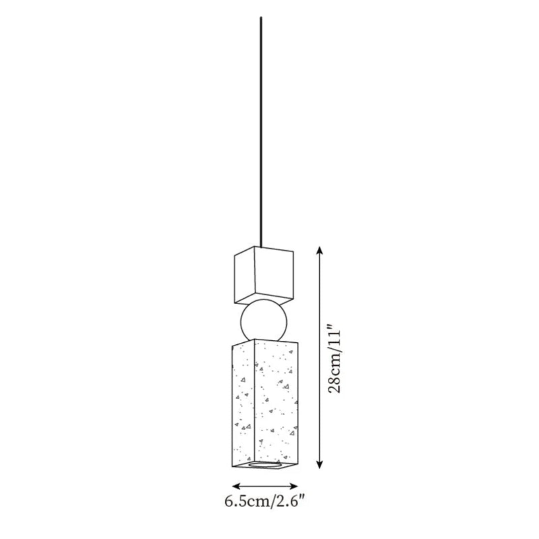 Travertin Houten Hanglamp