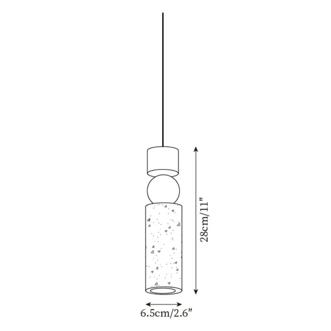 Travertin Houten Hanglamp