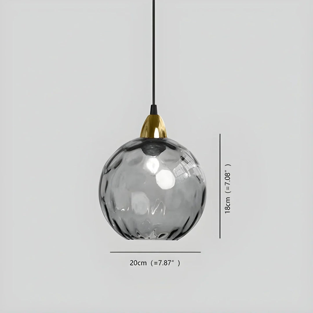 Hedendaagse Getextureerde Glazen Hanglamp