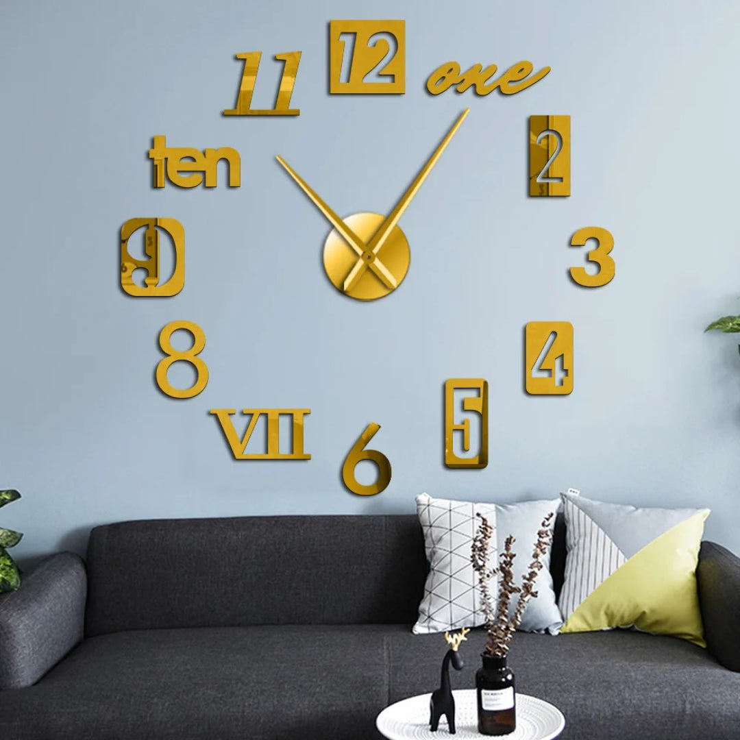 Moderne acryl wandklok
