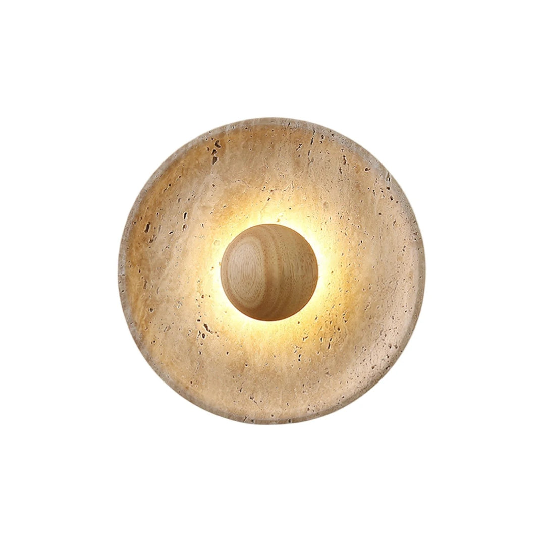 Stenen bol wandlamp
