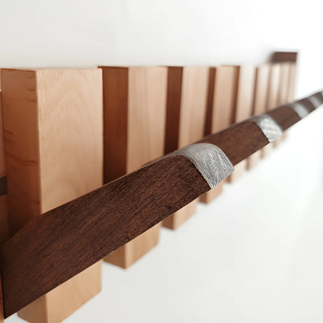 Scandinavische houten opvouwbare kapstok