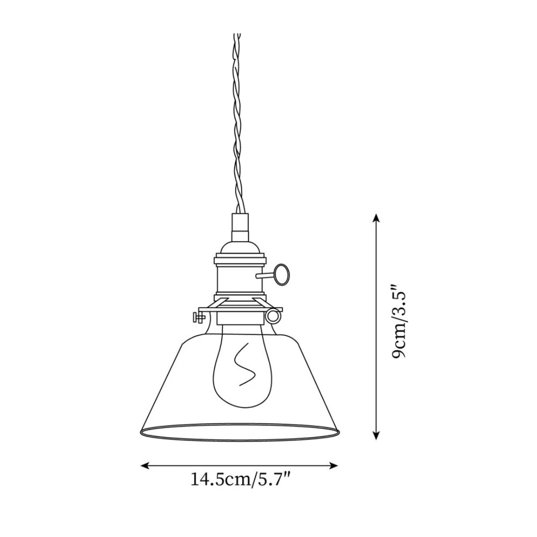 Vintage Glazen Hanglamp