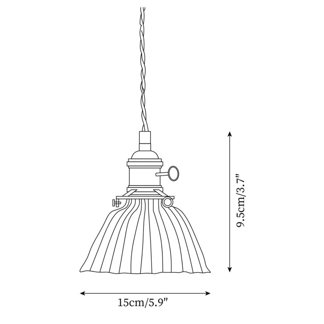Vintage Glazen Hanglamp